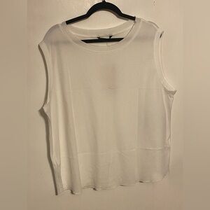 Dokotoo Women’s White Sleeveless Tank, 2XL